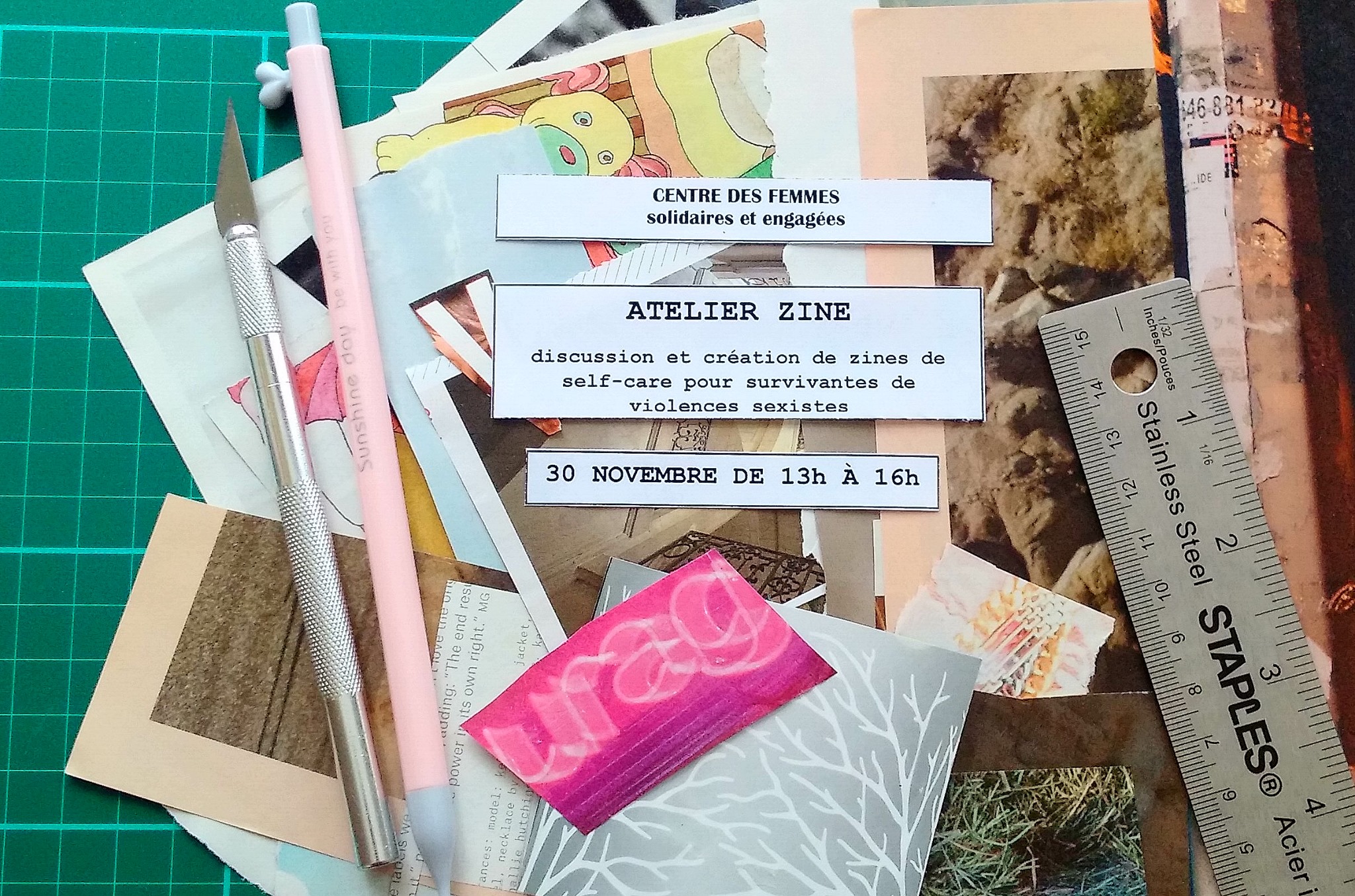 Atelier discussion et création de zines pour survivantes
