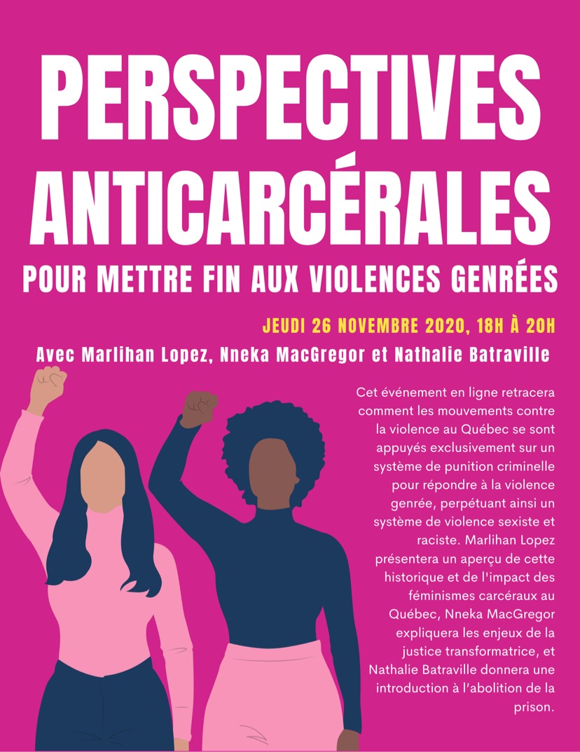 Perspectives anti-carcérales pour mettre fin aux violences genrées