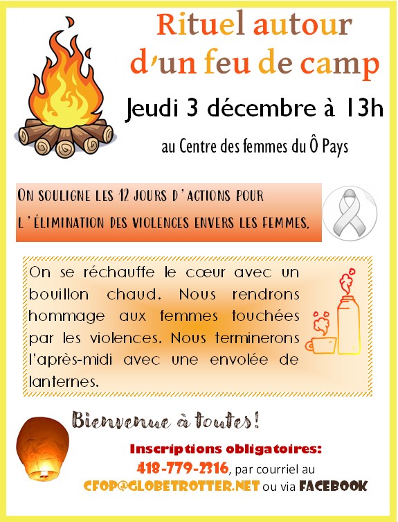 Rituel autour d’un feu de camp