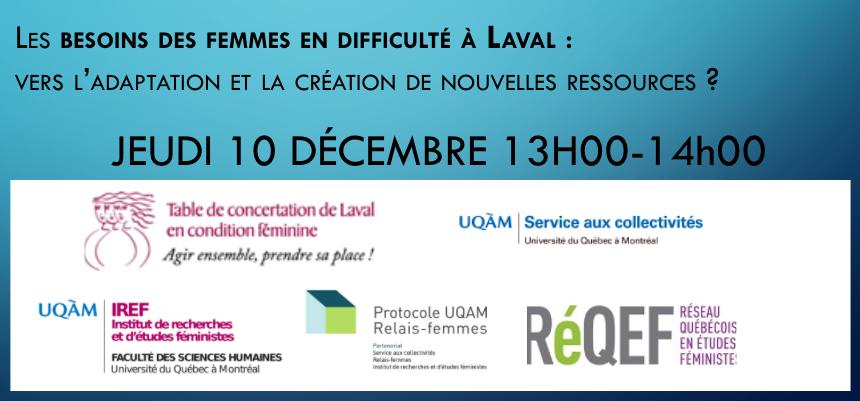 Besoins des femmes en difficulté à Laval : vers l'adaptation et la création de nouvelles ressources ?