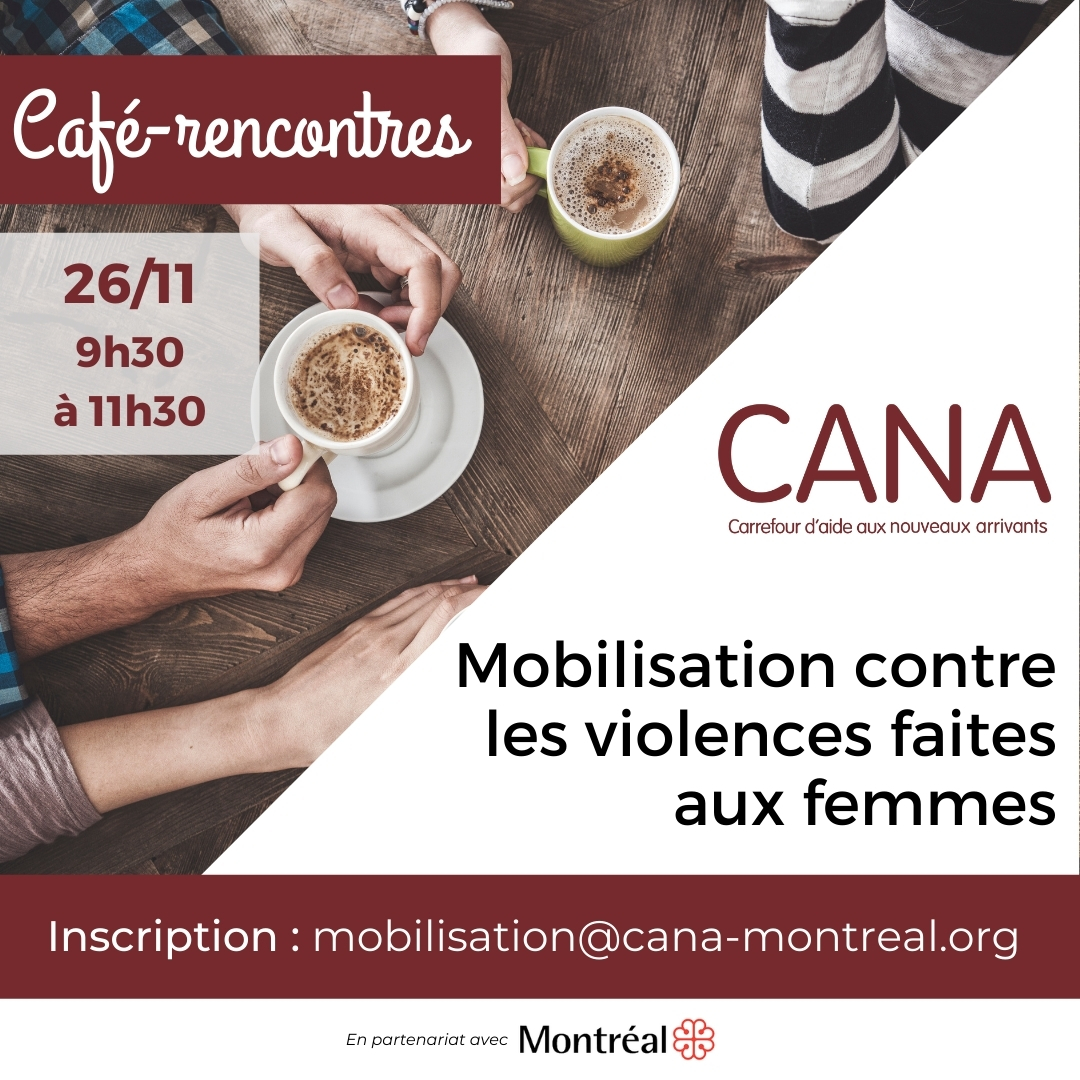 Café-rencontre: mobilisation contre les violences faites aux femmes